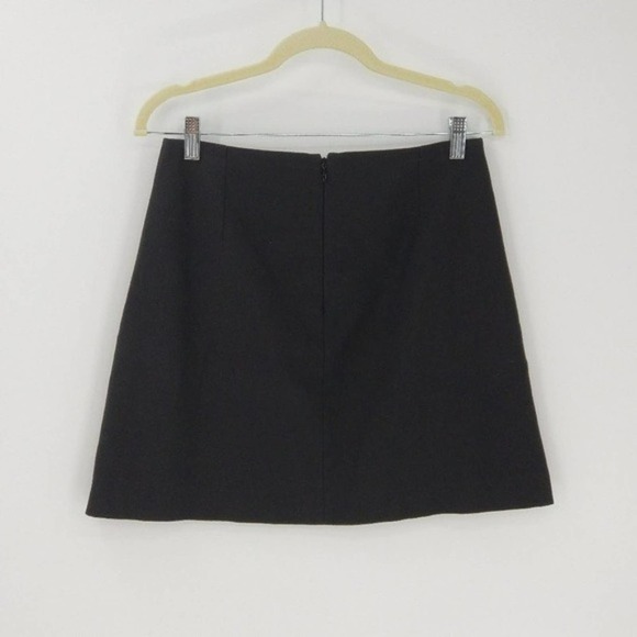 Stella McCartney Black Embroidered Flower Detail Mini A-Line Skirt Size Medium - Picture 2 of 7
